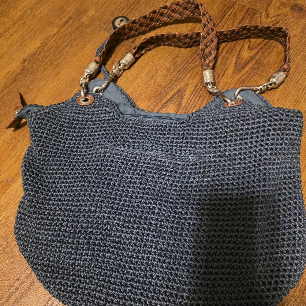 The Sak Navy Woven Shoulder Bag - Picture 3 of 3